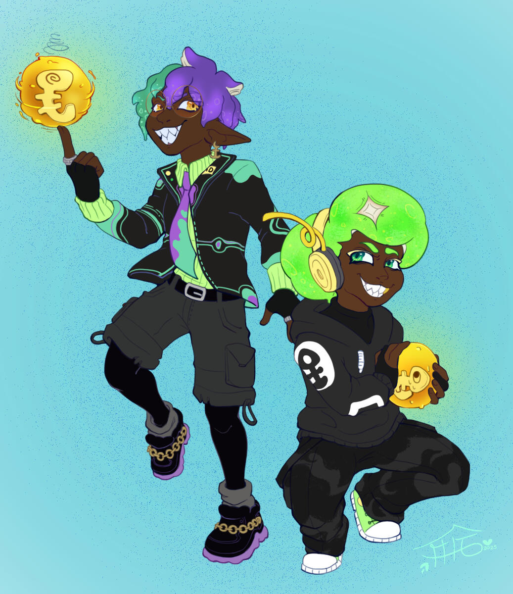 Gavin and DJ Splatoon Fan Art Gavin and DJ Splatoon Fan Art