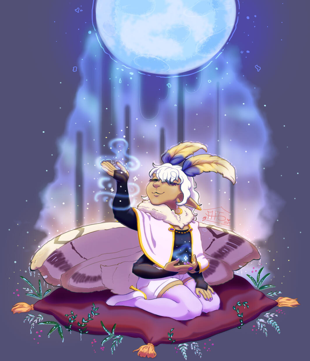 Ciel Moonbathing Commission via Discord