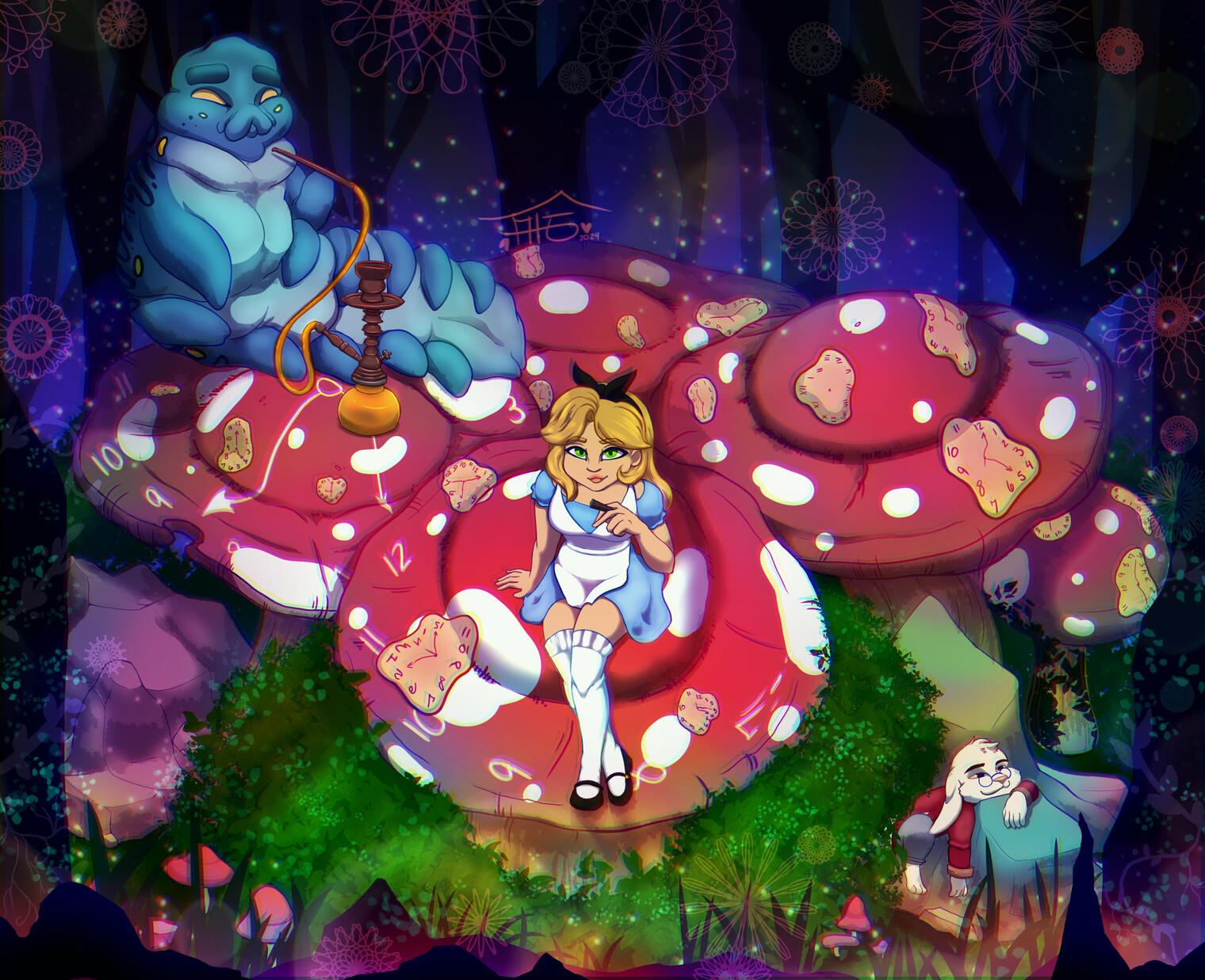 Multi-character &quot;Alice Gone Bad&quot; Commission via Discord